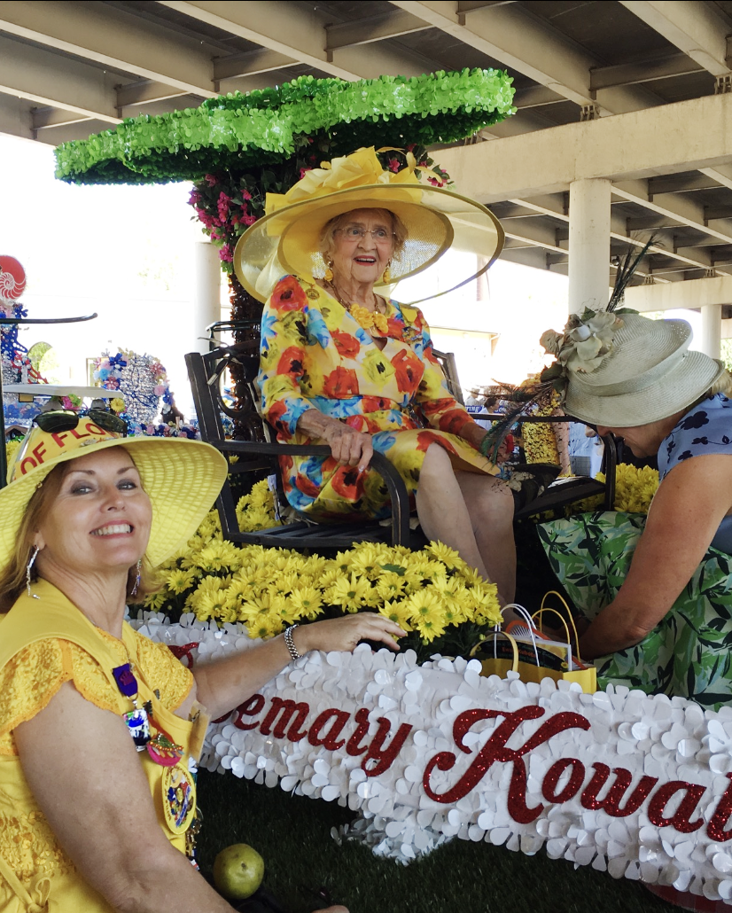 Rosemary Kowalski on a parade float